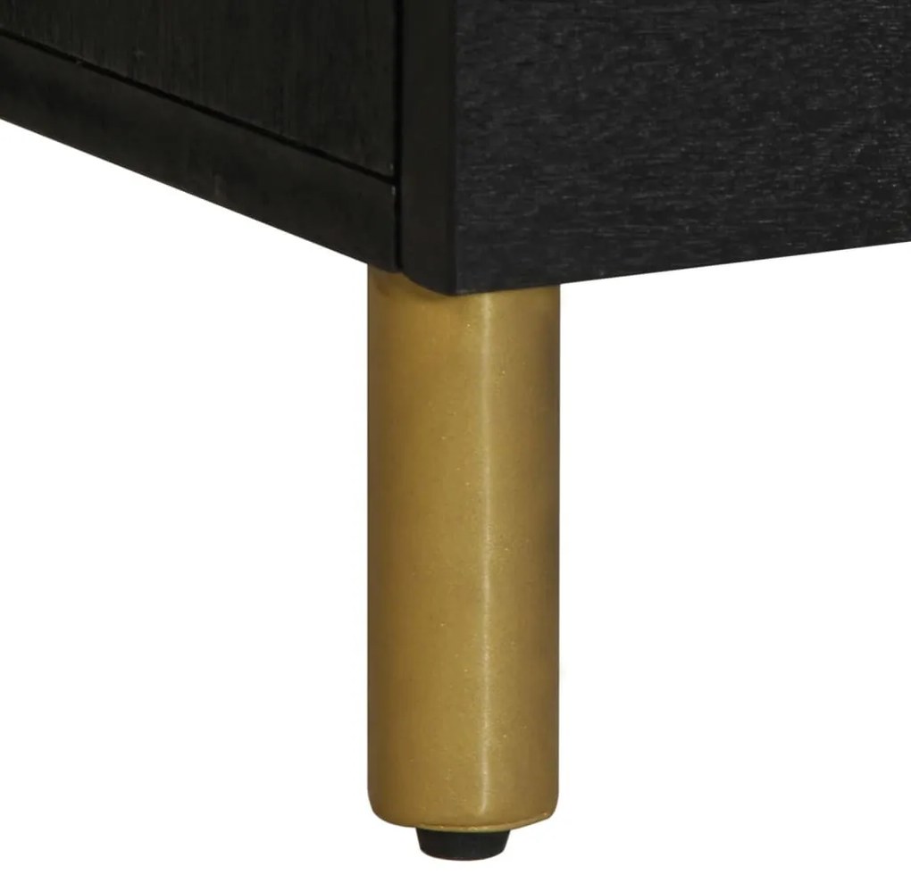 fekete szerelt fa TV-szekrény 100 x 33 x 46 cm