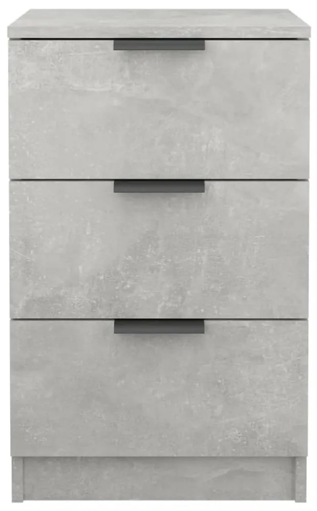 2 db betonszürke éjjeliszekrény 40 x 36 x 65 cm