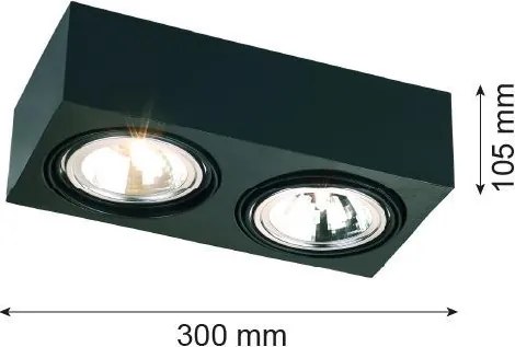ARGON 617 RODOS Kocka Mennyezeti Lámpa Fekete G9 IP20