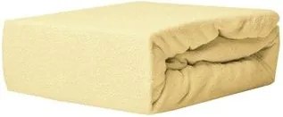 Frottír lepedő gumis 180g/m2 Krém 120x200