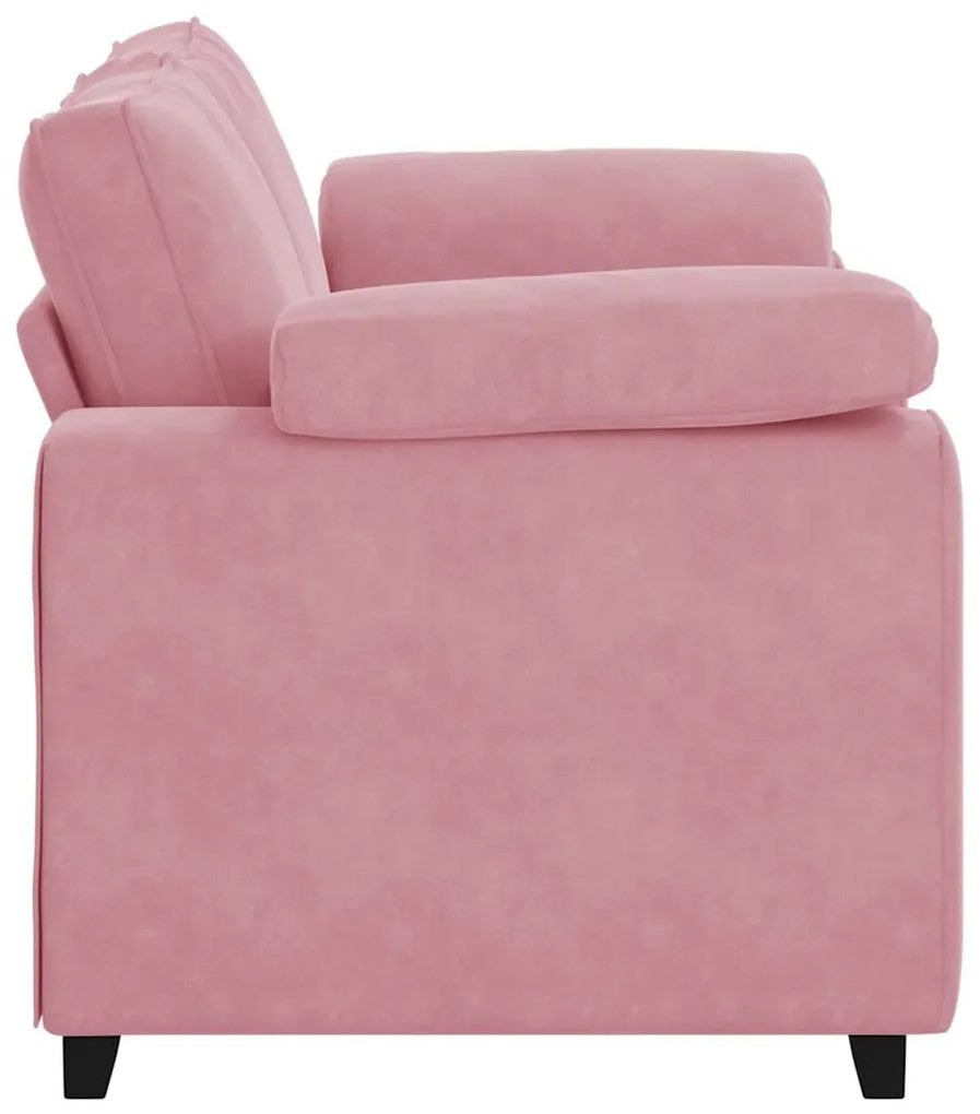 vidaXL rózsaszín bársony loveseat kanapé 120 cm
