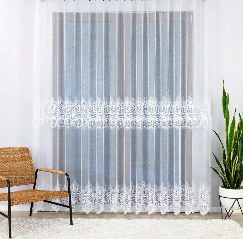 Fehér Függöny Ráncoló Szalaggal Kész Lux 600x210