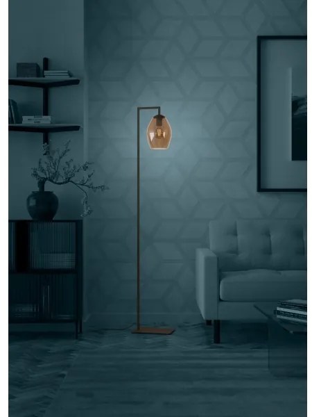 Eglo 390255 - Állólámpa ESTANYS 1xE27/40W/230V barna