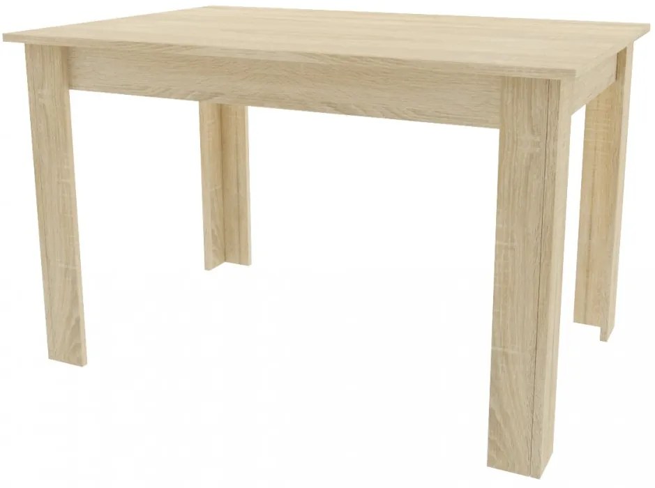 Étkező szett 1 + 4, UMEKO asztal 120x80 cm sonoma tölgy + szürke KITO szék