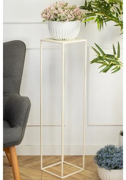 Virágállvány 100x24 cm krémes