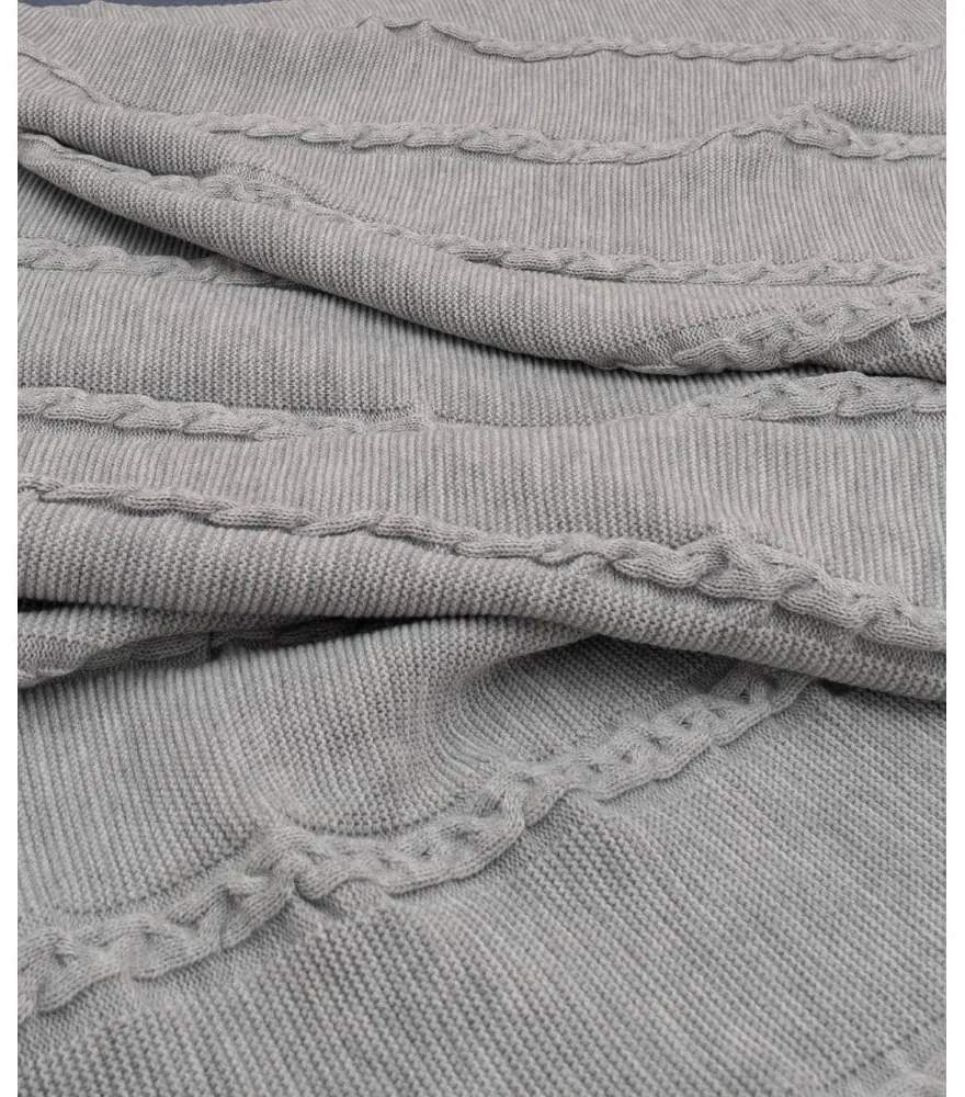 Szürke ágytakaró 200x220 cm Trenza – Oyo Concept