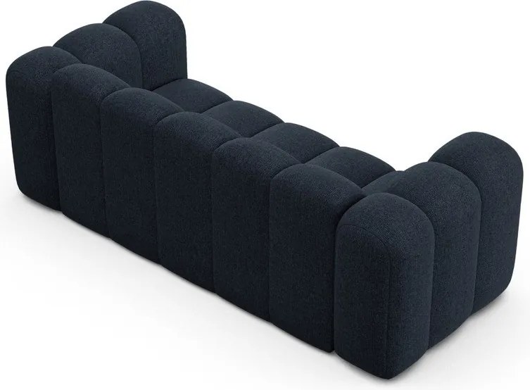 Sötétkék zsenília kanapé 200 cm Lupine – Micadoni