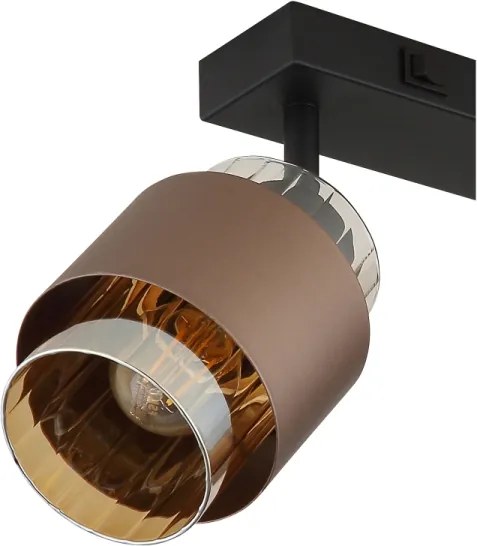 Globo 15560-2C - Irányítható spotlámpa MILLEY 2xE27/40W/230V fekete/bronz