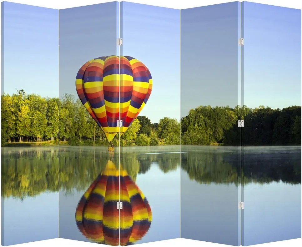 Hőlégballon a tónálParaván - (210x170 cm)
