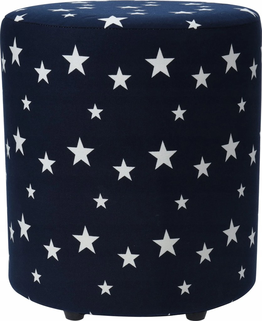 Textil Puff Kerek Csillagos Puff 30x32 cm
