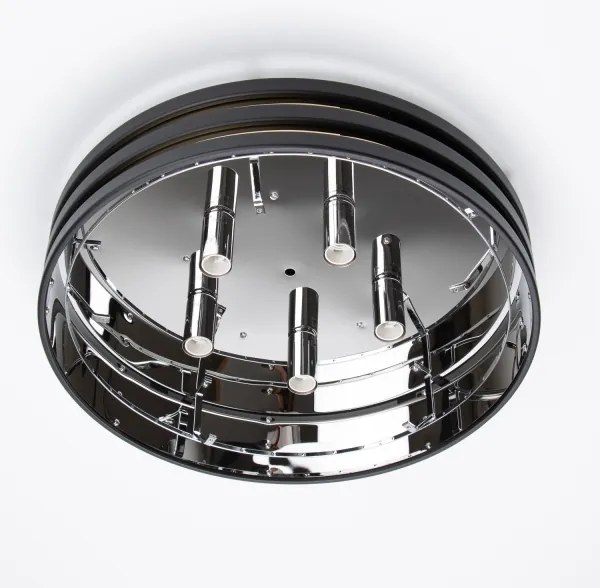 Brilagi - LED kristályos mennyezeti lámpa VELURE 5xE14/40W/230V fekete