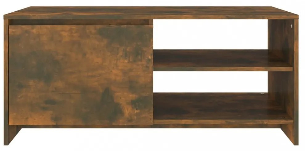 füstös tölgy színű szerelt fa dohányzóasztal 102 x 50 x 45 cm