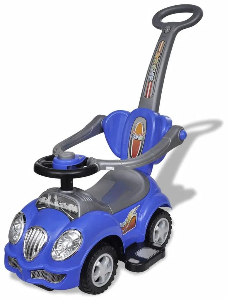 vidaXL Gyerek játék autó hang- és fényeffekttel, tolórúddal kék