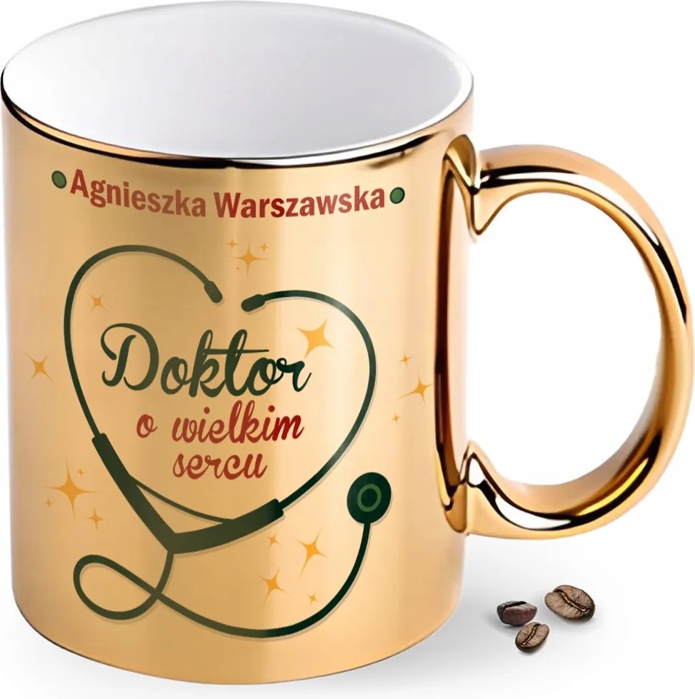 Arany Bögre Ajándék Orvosnak Személyre Szabható Név