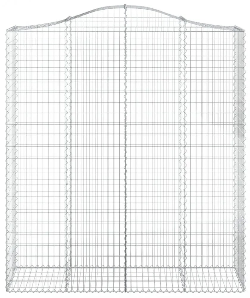 3 db íves horganyzott vas gabion kosár 200x50x220/240 cm