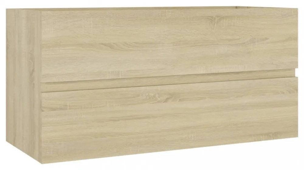 sonoma tölgy színű szerelt fa mosdószekrény 90 x 38,5 x 45 cm