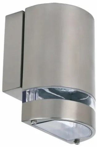 Strühm Gardenya 160x110 mm matt króm ívelt oldalfali lámpa GU10-es foglalattal