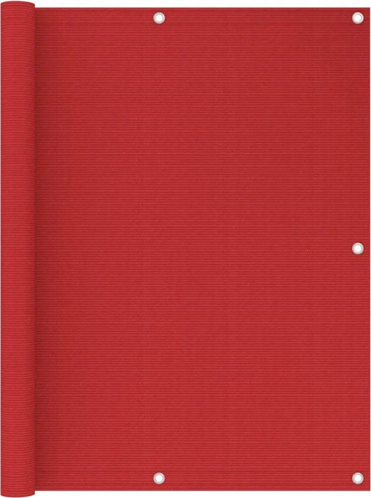 vidaXL piros HDPE erkélytakaró 120 x 500 cm