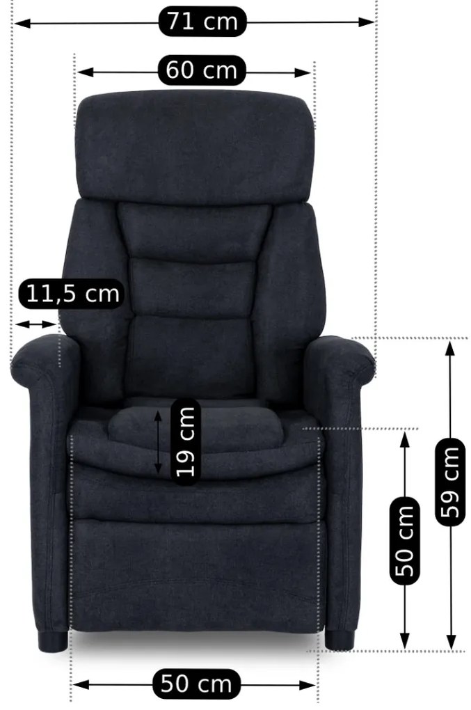 TV és Relaxfotel Fekete Színben. NORDI