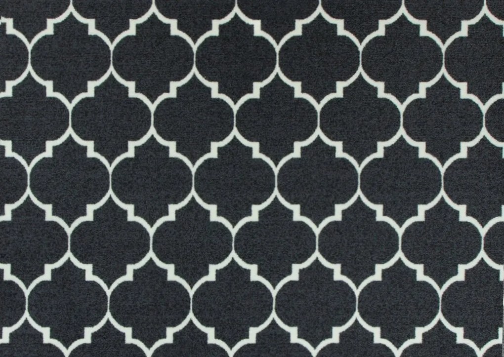 150x300 cm Grafit Szőnyeg Clover Marokkói Lóhere Filc A Nappaliba