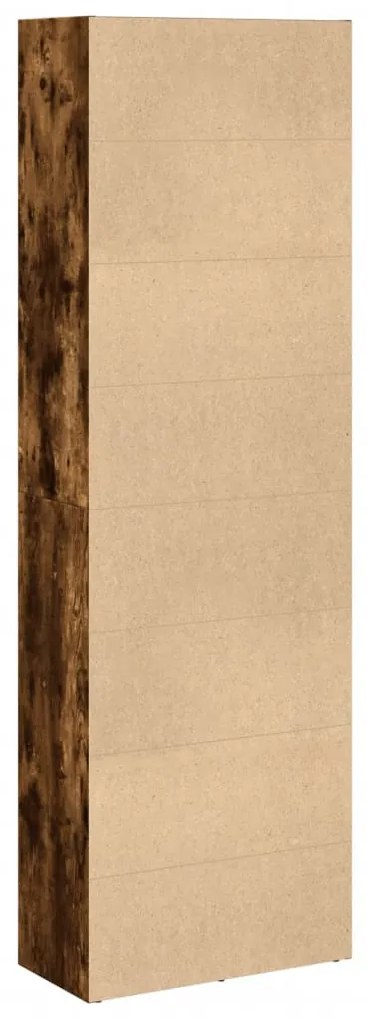füstös tölgy színű szerelt fa könyvespolc 60 x 30 x 189 cm