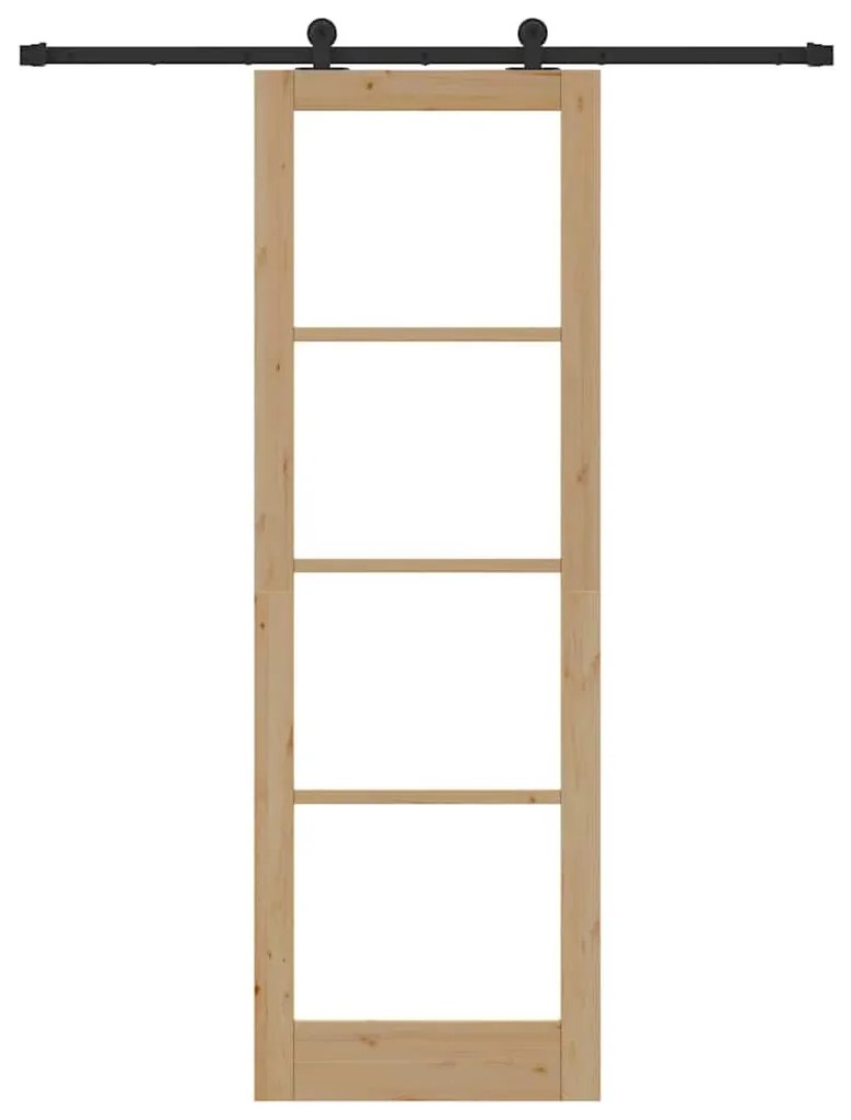 Csúszóajtó ORKDAL Barna 78 x 232 cm Fa és fém