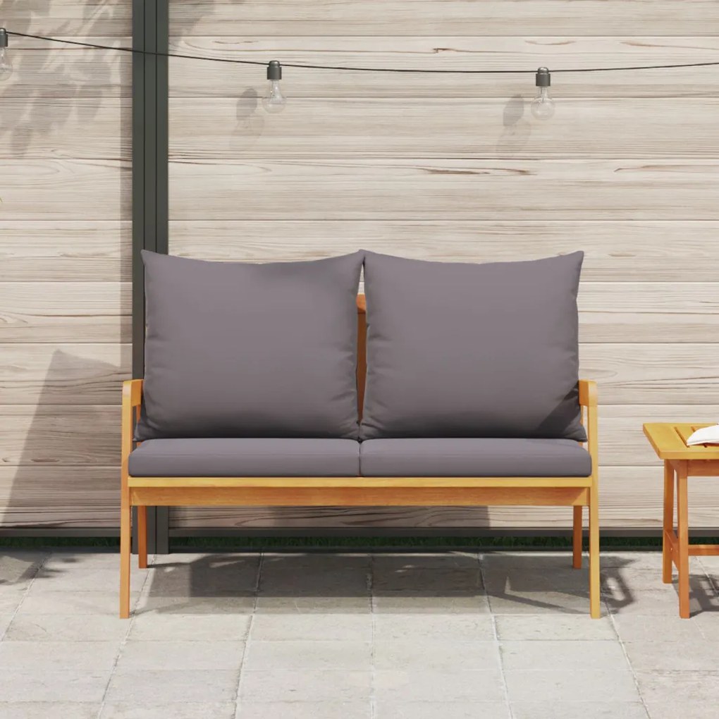 Kerti Pad Párnákkal 115x65x71 cm Tömör Akác Fából