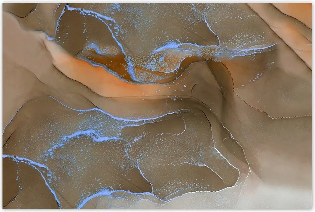 Poszterek 120x80 Márvány mozaik Bronz