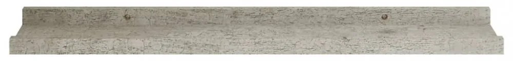 4 db betonszürke fali polc 60 x 9 x 3 cm