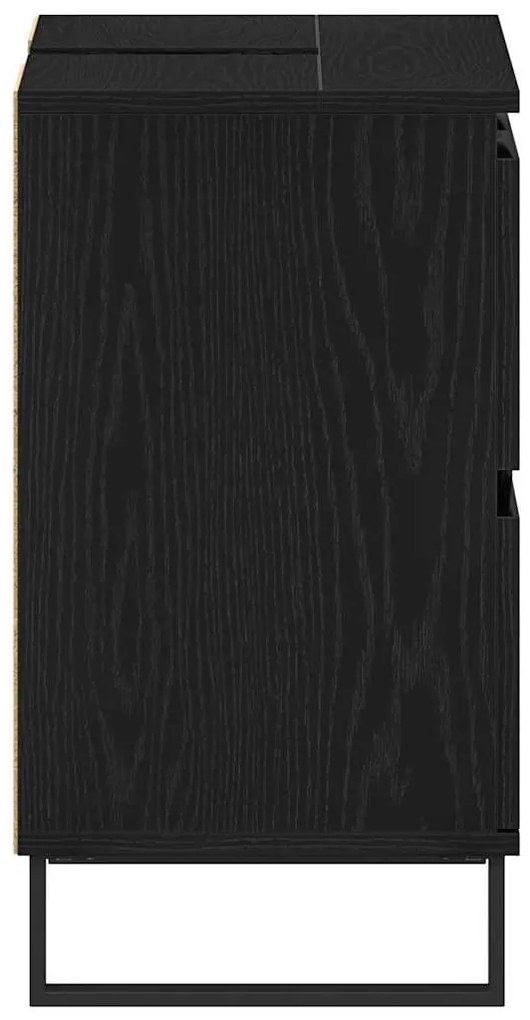 Fürdőszoba Székény fiókkal Musta tammi 80 x 33 x 60 cm Faanyag