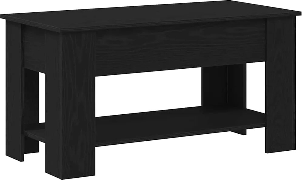 vidaXL Dohányzóasztal Musta tammi 101 x 49 x 52 cm Faanyag