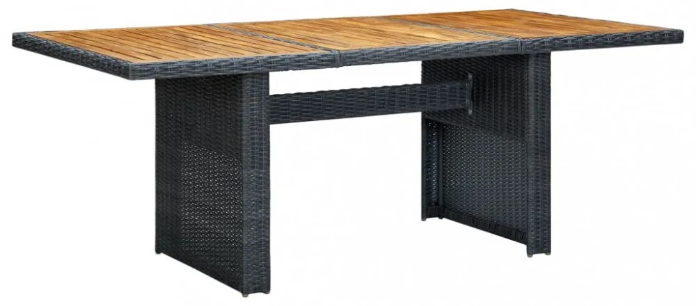 vidaXL 9 részes sötétszürke polyrattan kültéri étkezőszett párnákkal