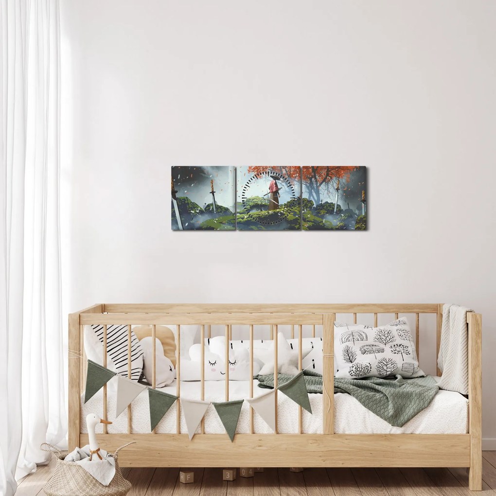 Kép - A kardok kertjének illusztrációja (órával) (90x30 cm)