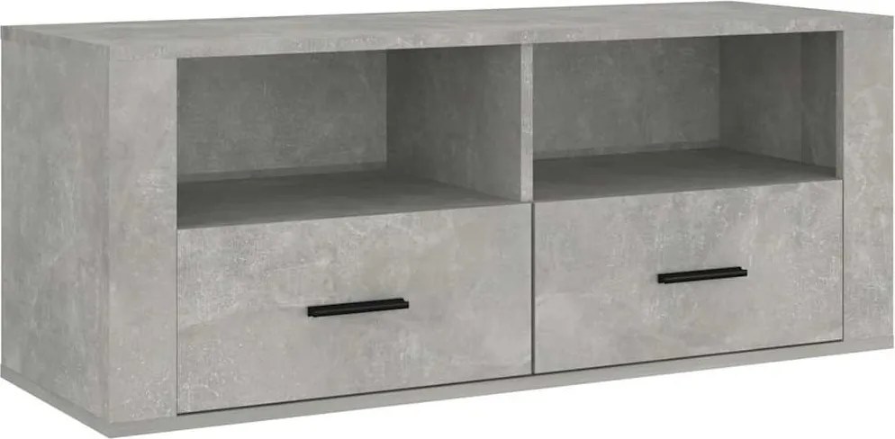 vidaXL betonszürke szerelt fa TV-szekrény 100x35x40 cm