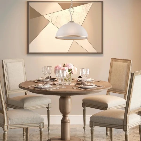 Brilagi - LED Csillár rúdon ANTICO 1xE27/60W/230V fehér patina