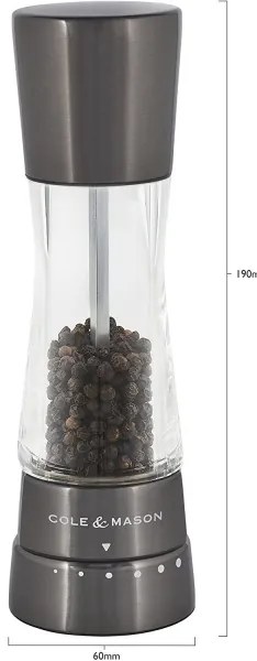 Cole&Mason DERWENT 2 részes só- és borsőrlő szett, 19 cm, antracit