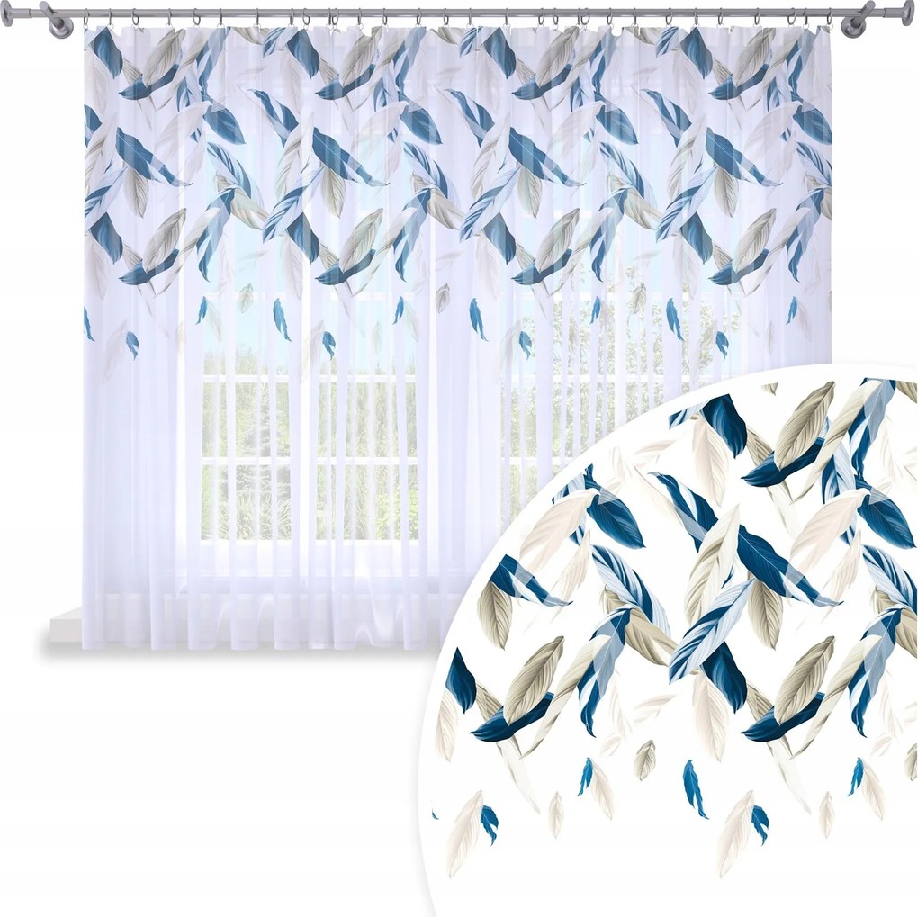 Függöny Kész 400x150 Fátyol Festett Béka Mintás 052