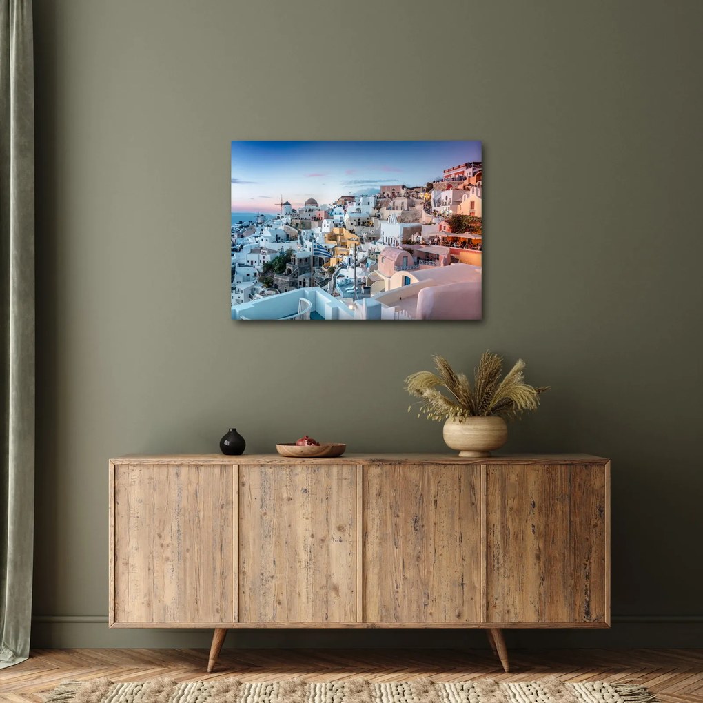 Kép - Alkonyat Santoriniban (70x50 cm)