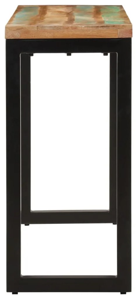 tömör újrahasznosított fa tálalóasztal 110x35x75 cm