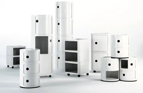 Kartell Componibili 4985 tárolóasztal, 4 tároló rész, több szín Szín: fehér