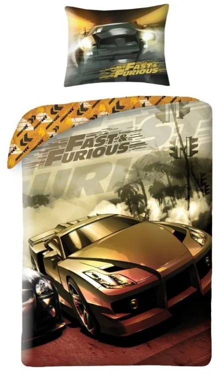 Halálos iramban gyermek ágyneműhuzat 70x90 + 140x200 cm