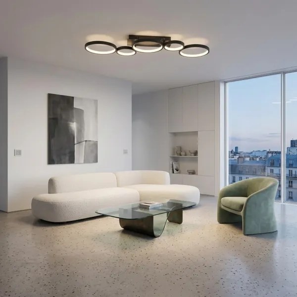 BRILAGI - LED dimmelhető mennyezeti lámpa RINGO LED/34W/230V fekete + távirányító