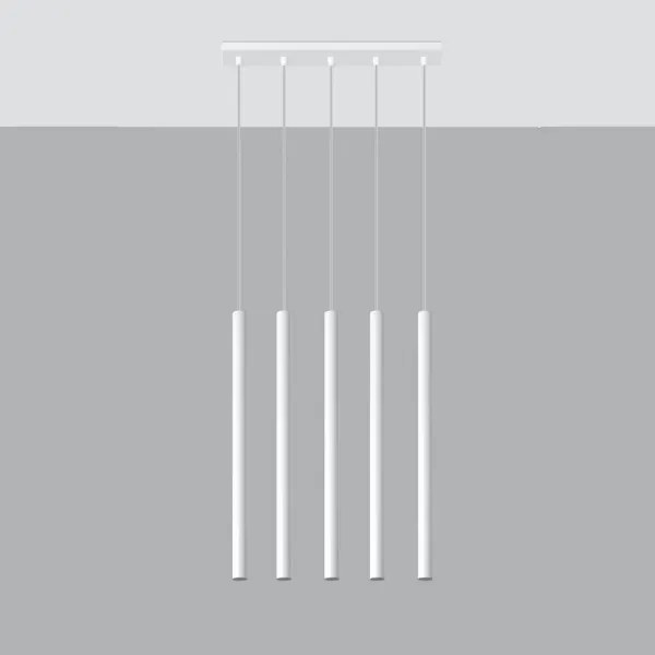 Sollux SL.0468 - Csillár zsinóron PASTELO 5xG9/8W/230V fehér