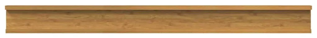 vidaXL Falpolc polcokkal tárolóval 2 pcs Bézs 100 x 9 x 3 cm Faanyag