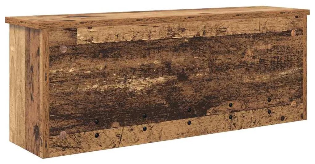Fali Kabáthorog polcokkal Régi fa 80 x 20 x 30 cm Faanyag