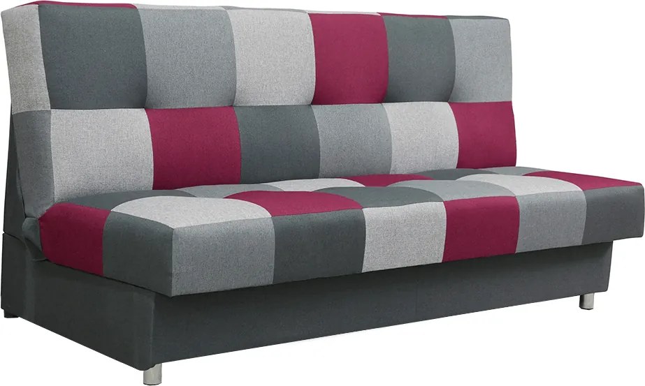 Kanapé, bordó színű anyag/szürke, ALABAMA
