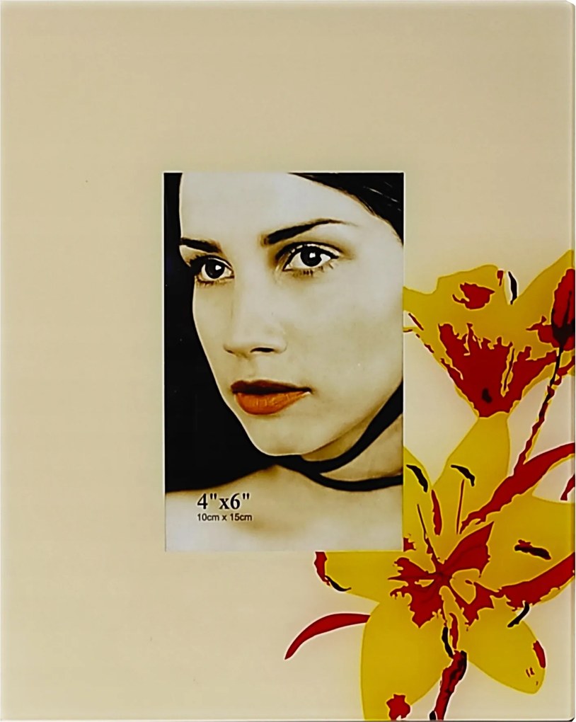 K-4054 K üveg képkeret 10x15 cm. lábbal medálok