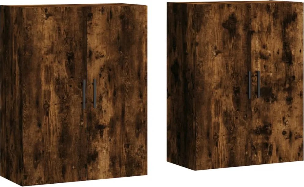 vidaXL 2 db füstös tölgy színű faliszekrény 69,5 x 34 x 90 cm