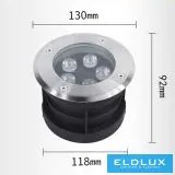 UNIVERSO Taposólámpa LED 5w 600lm 6500k 30° IP67 acél Ø130-Ø118x92mm