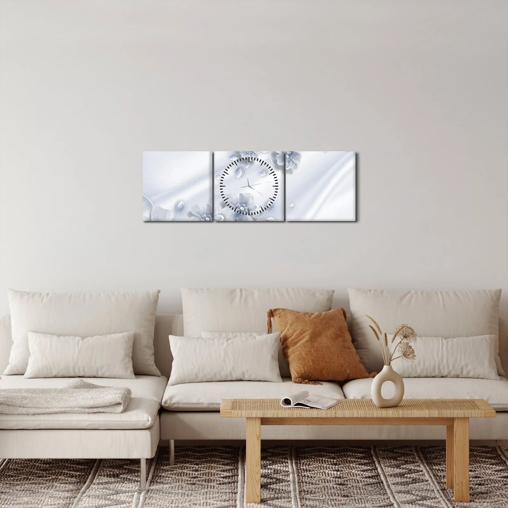 Kép - Virágos dizájn (órával) (90x30 cm)